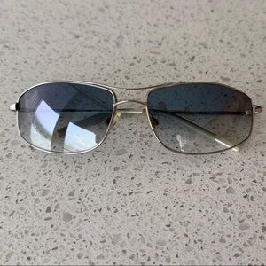 Oliver Peoples Sunglasses - Silver chrome with blue/gray lenses